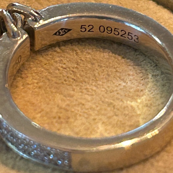 Louis Vuitton Berg Lockit Ring K18Wg Diamond #52 Size 6 - Picture 9 of 11